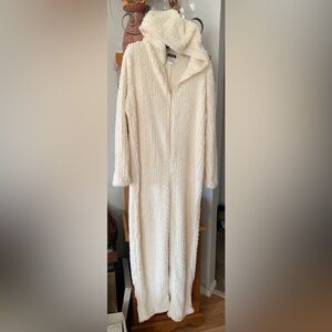 “Not Tired” Ivory Hooded Onesie Pajama